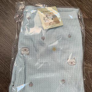 NWT Japanese super soft long thermal underwear pajamas hapins cat print size M